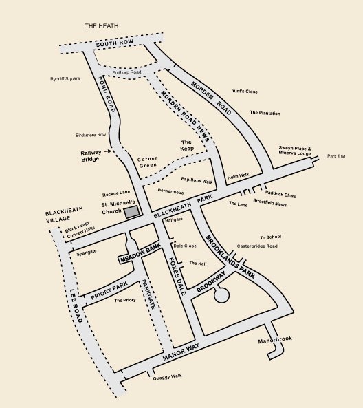 The Cator Estate Blackheath Map